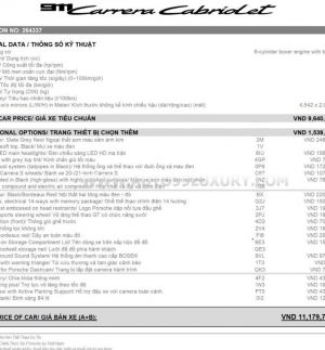 Xe Porsche 911 Carrera Cabriolet 2025